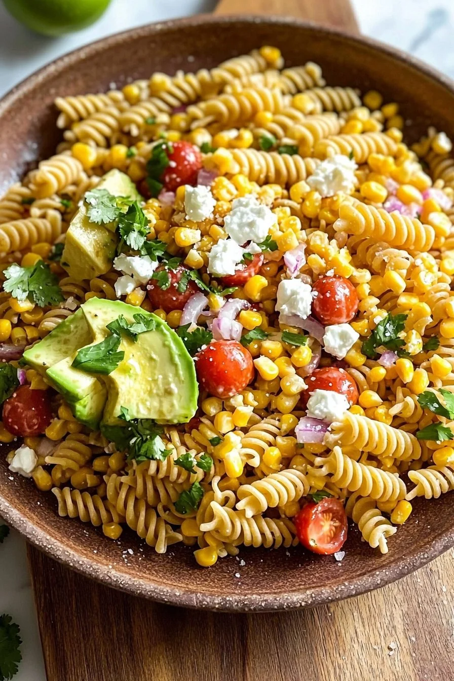 The Best Mexican Street Corn Pasta Salad