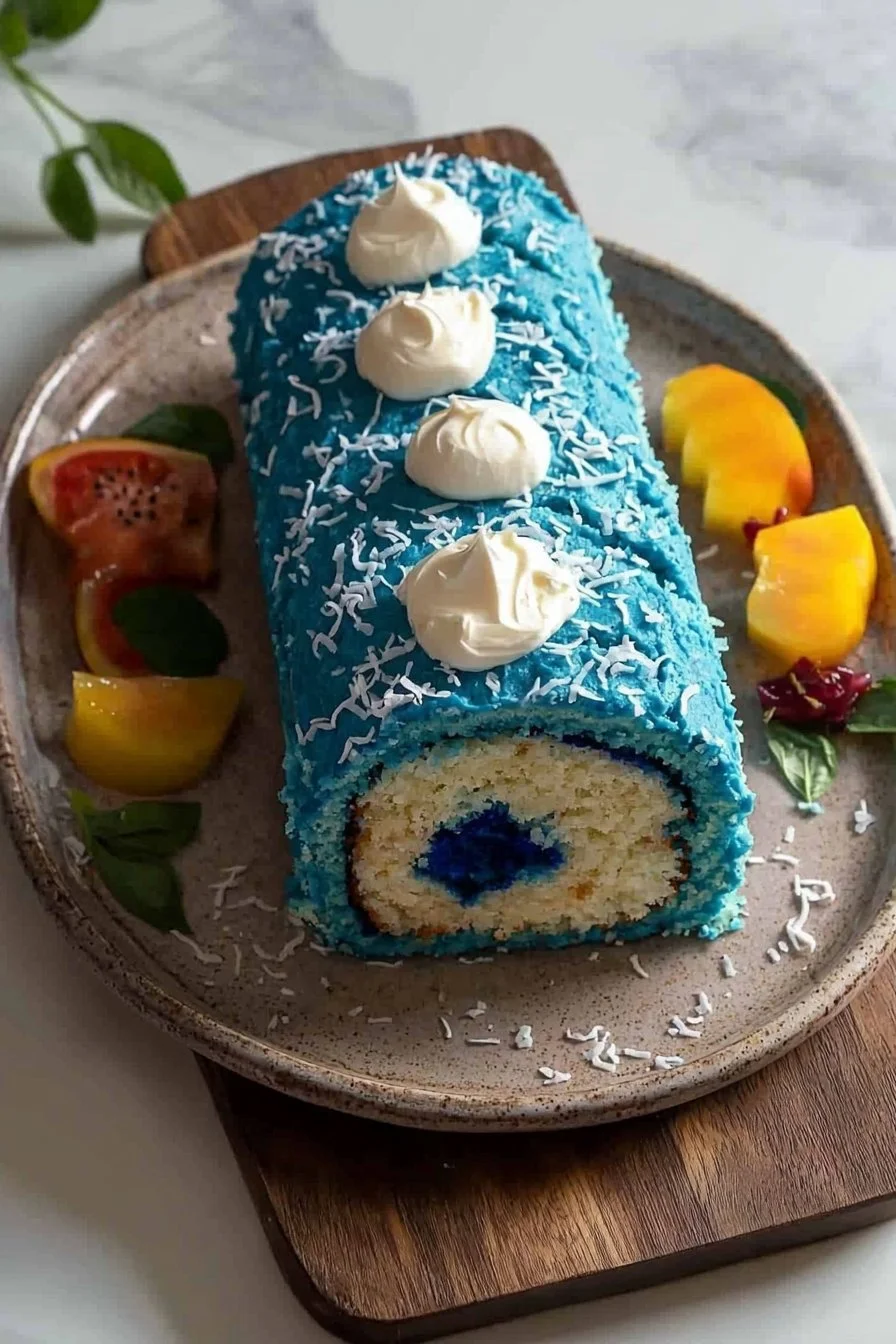 Tropical Blue Cake Roll