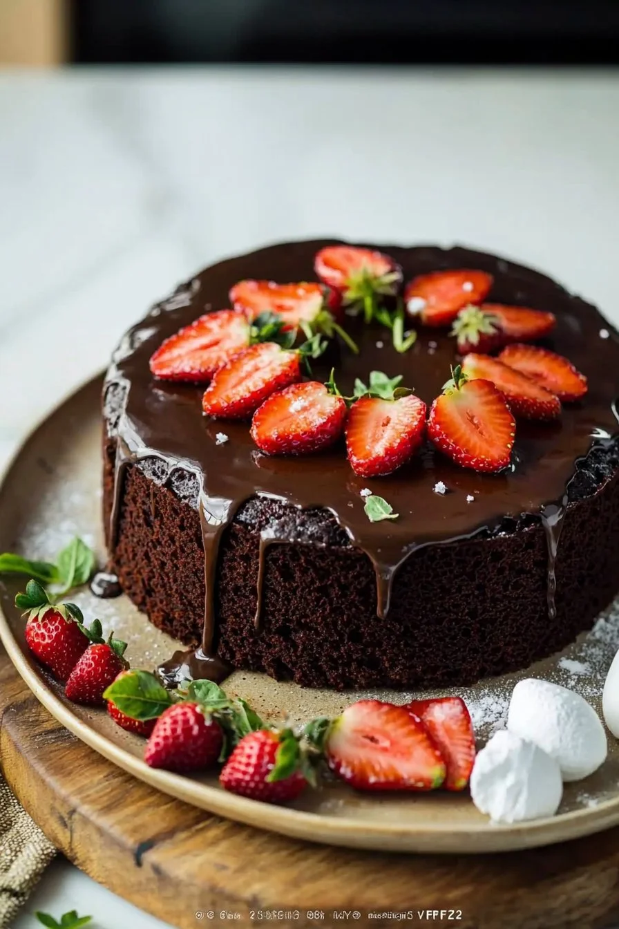 Ultimate Chocolate Strawberry Cake
