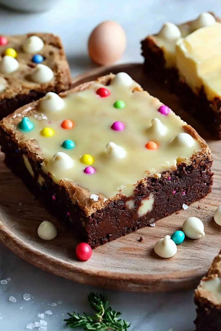 White Chocolate Cosmic Brownies