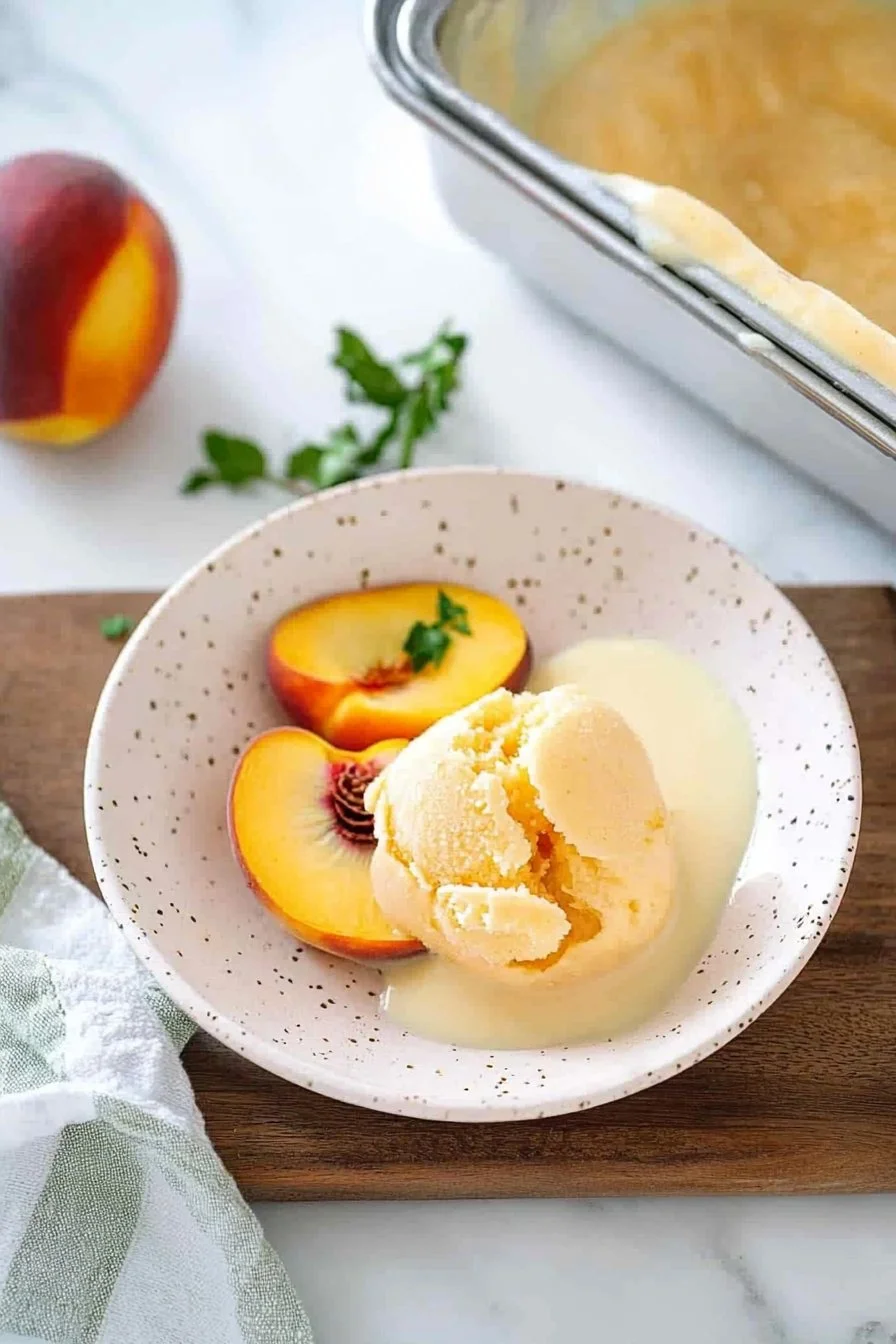 2-Ingredient Peach Sherbet