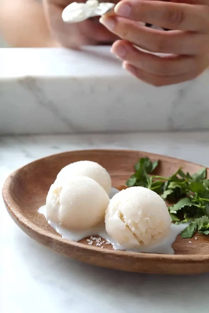 Delicious 3-Ingredient Mochi Ice Cream with chewy texture and creamy filling