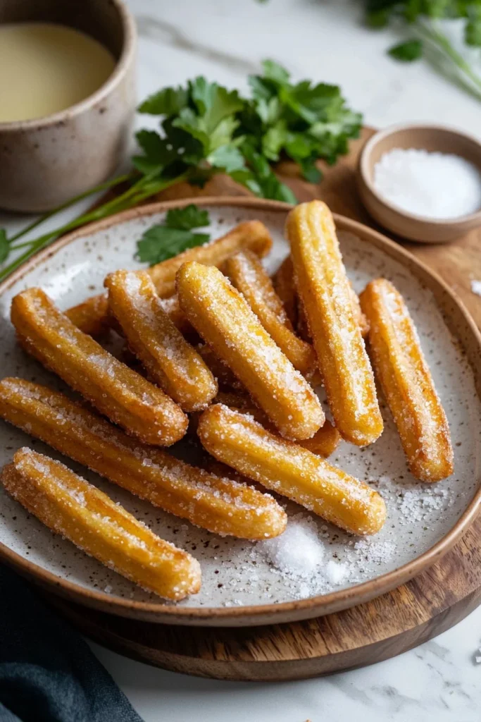 Delicious air fryer churros dusted with cinnamon sugar