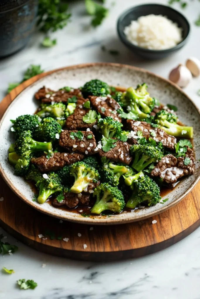 Delicious beef and broccoli stir-fry with vibrant vegetables