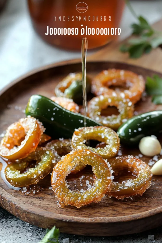 Delicious candied jalapeño pepper rings for flavor and spice