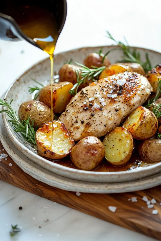 Delicious Chicken and Roasted Potato Bowl, a wholesome meal packed with flavor.