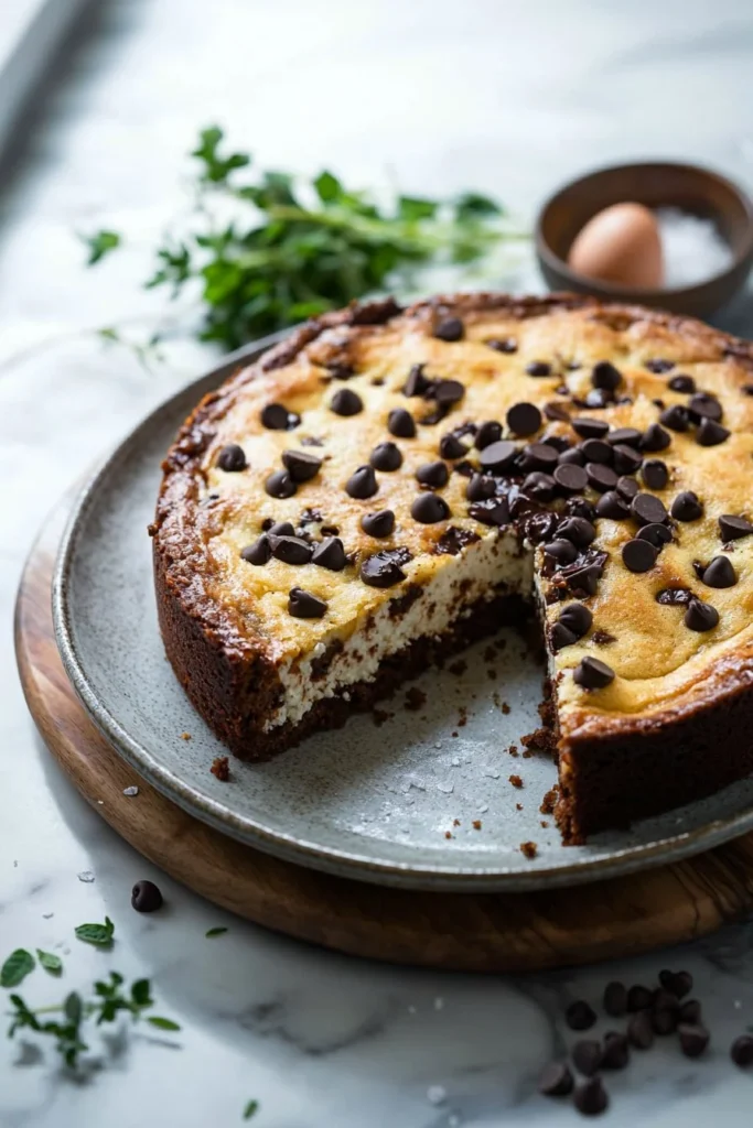 Delicious Chocolate Chip Ricotta Cake slices on a plate