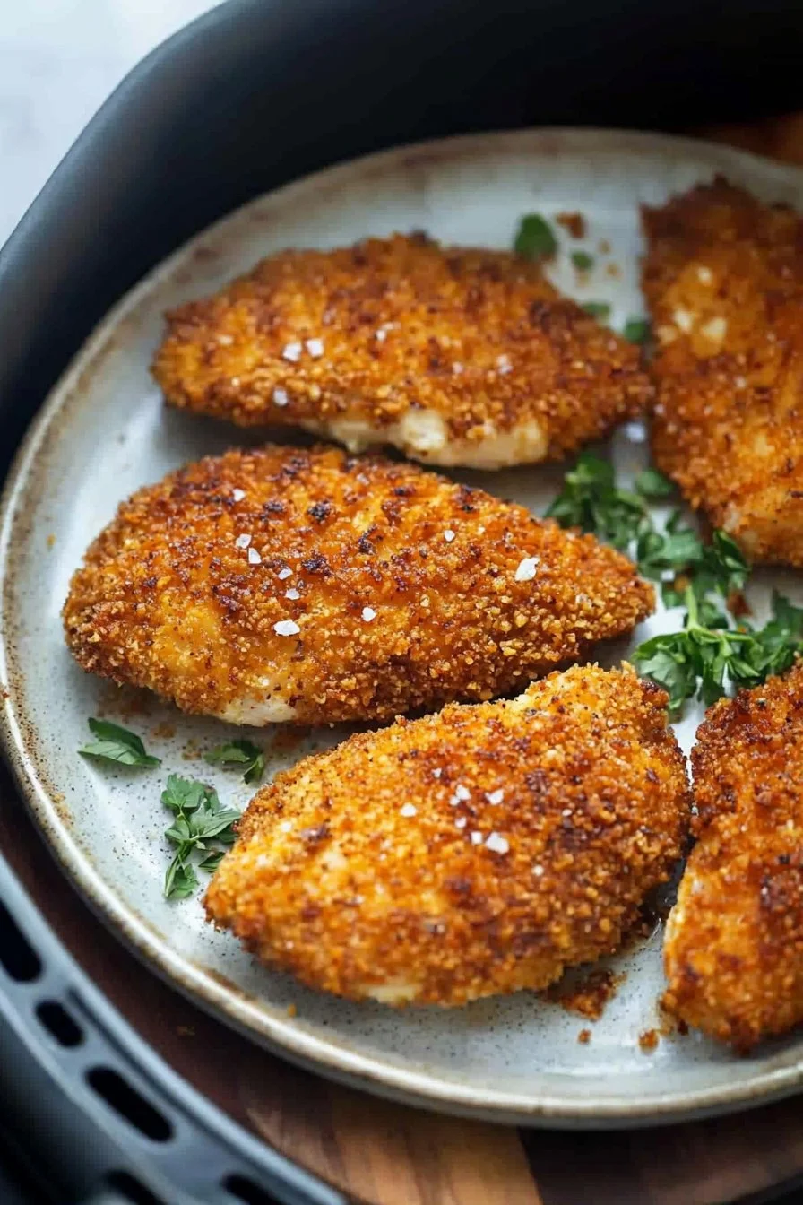 Crispy Air Fryer Breaded Chicken Breast