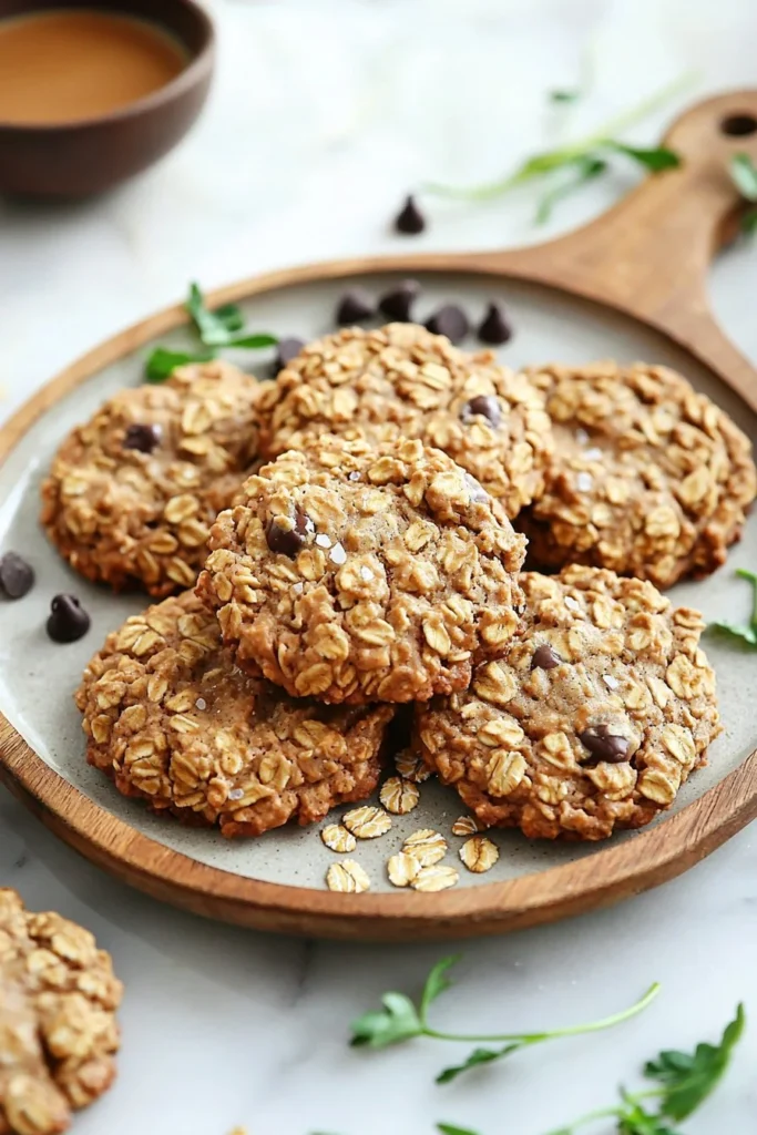 Delicious easy protein oatmeal cookies with oats and chocolate chips