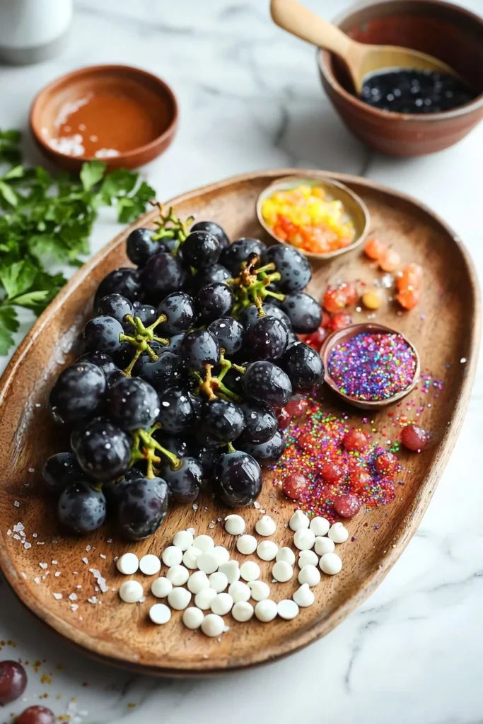 Delicious Galaxy Candy Grapes showcasing vibrant colors and sweet flavor.