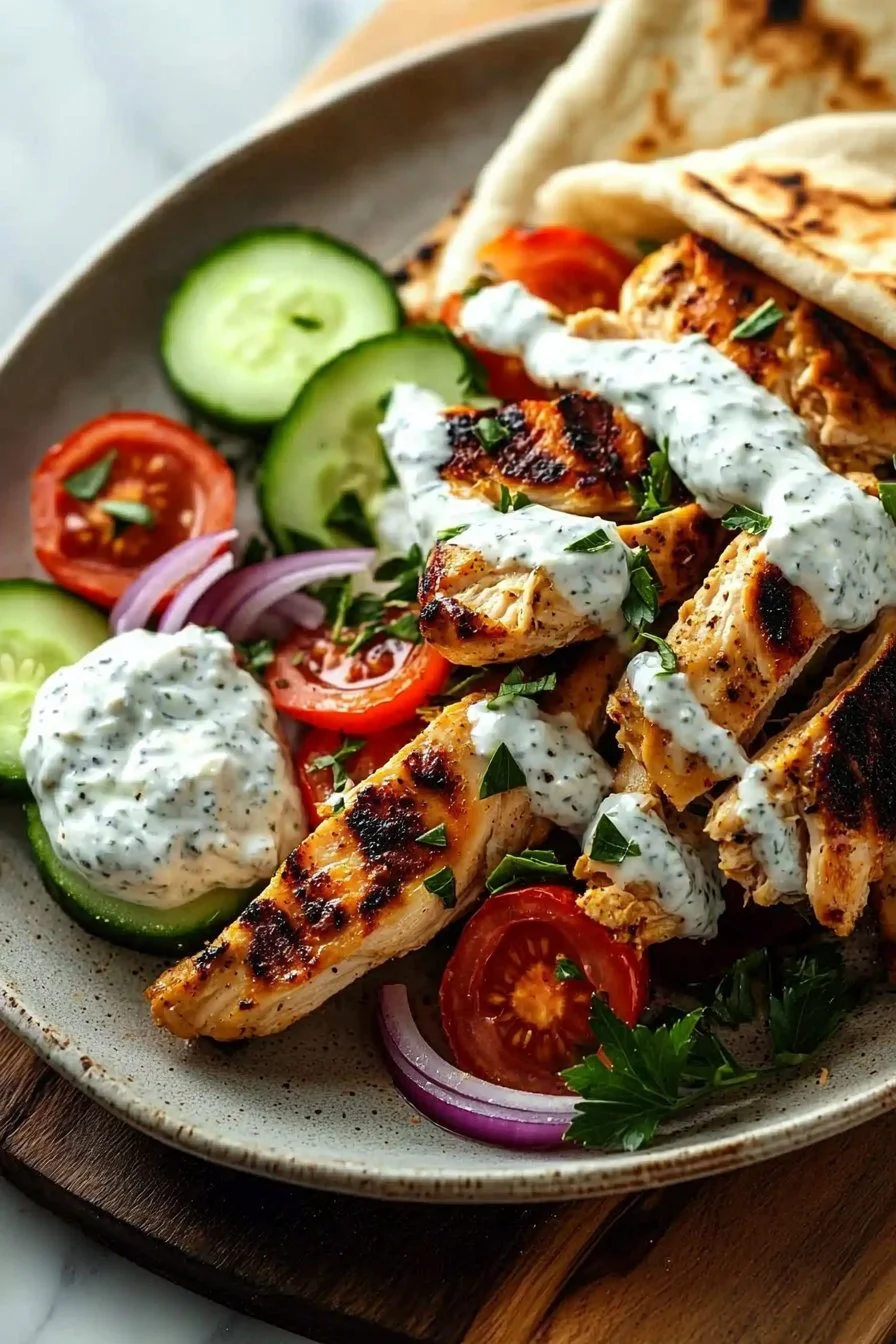 Greek Chicken Gyros