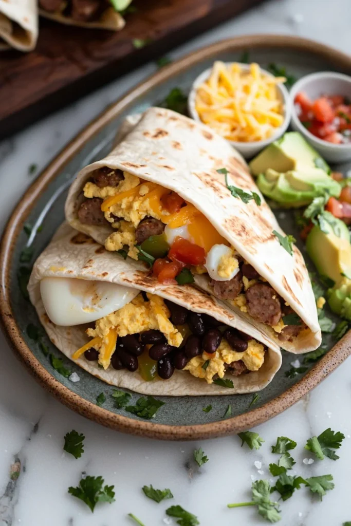 High-protein breakfast burritos packed with nutrition and flavor.