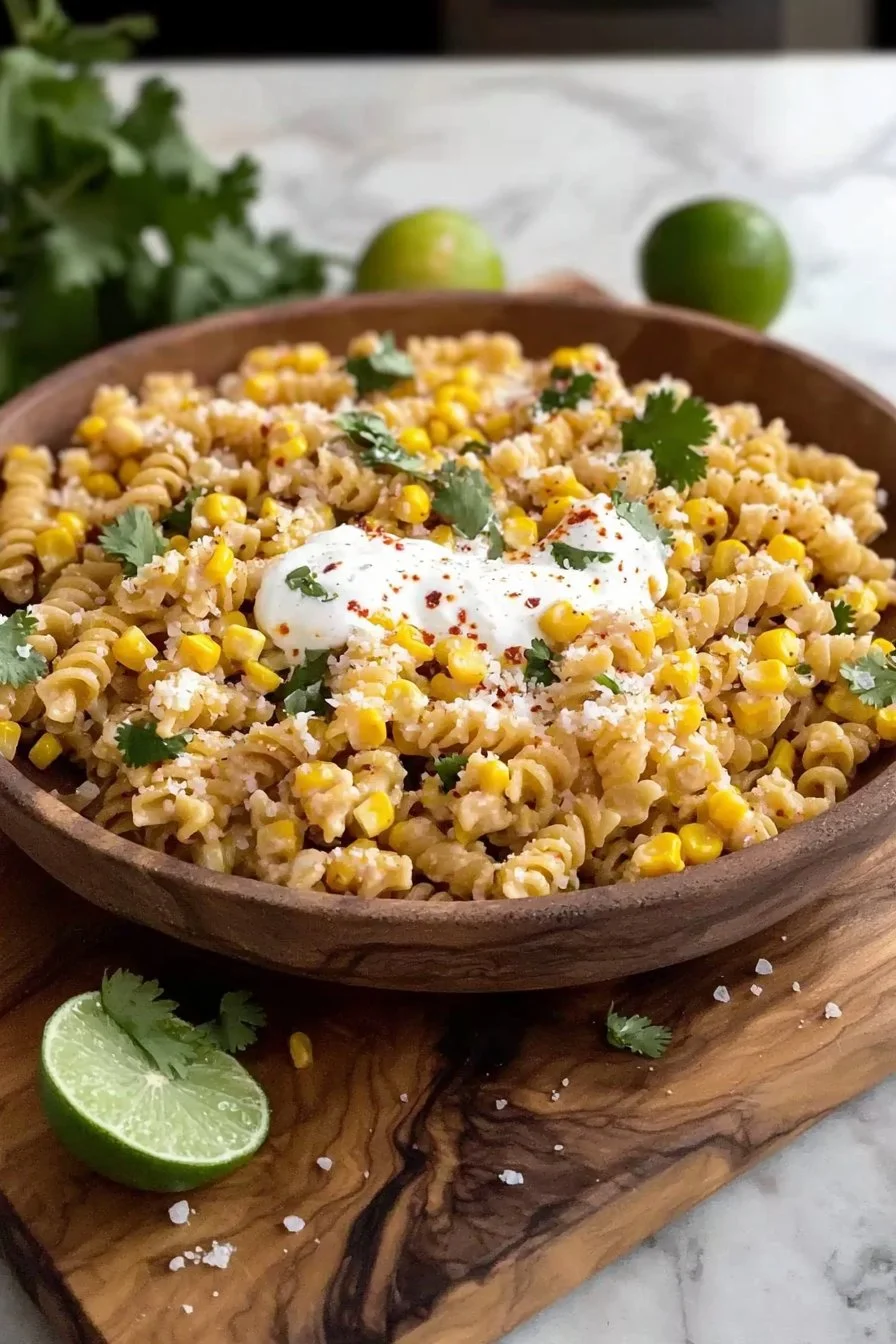 High-Protein Elote Pasta