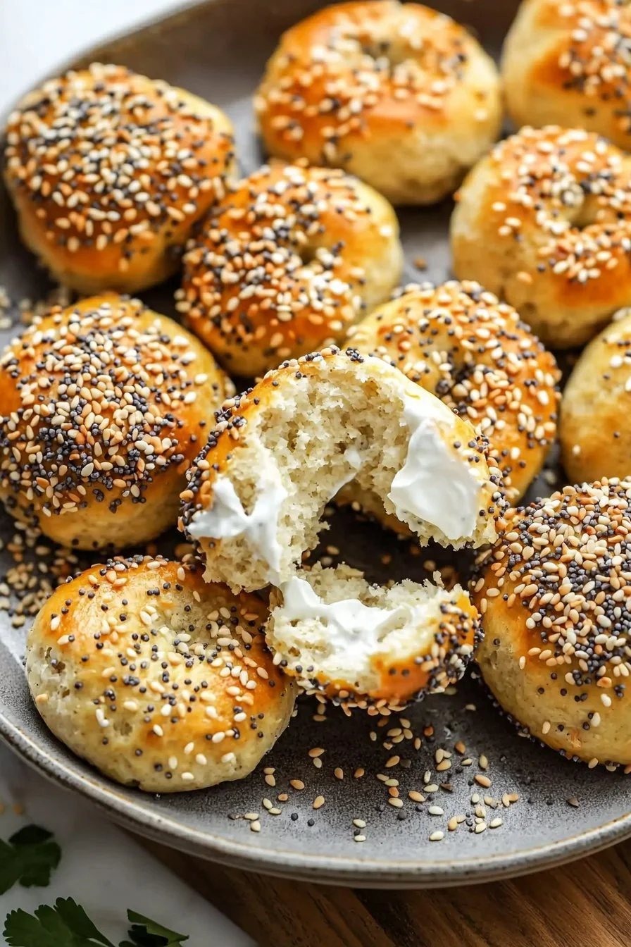 Homemade Air Fryer Mini Bagels