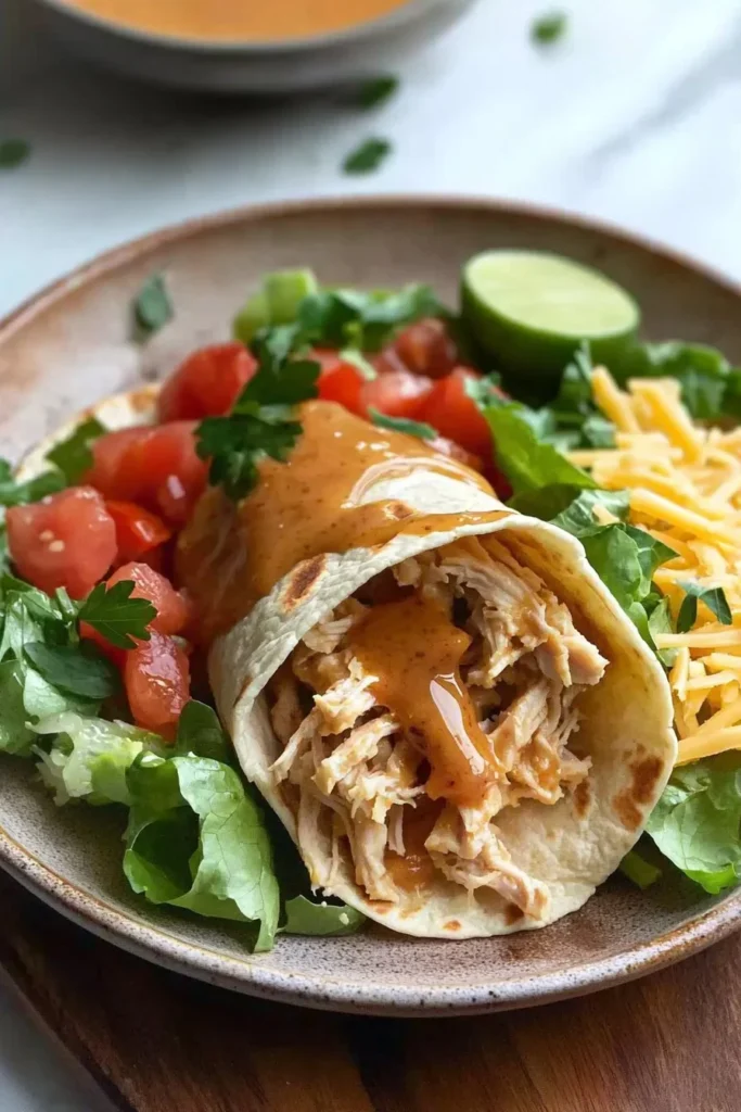 Honey Chipotle Chicken Wrap served with fresh ingredients and vibrant flavors