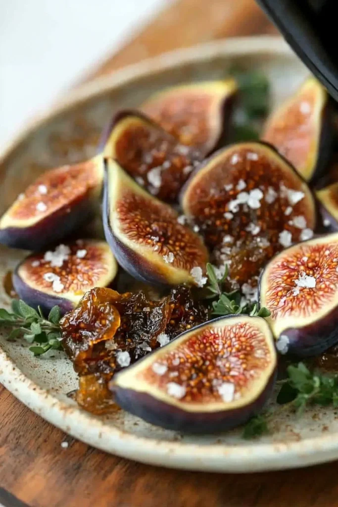 Fresh figs being dehydrated for a tasty snack or ingredient.