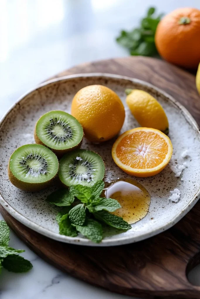 Refreshing Kiwi Citrus Electrolyte drink enriched with essential minerals.