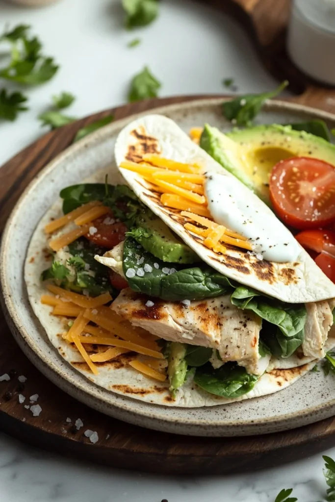 Delicious low carb wrap with high protein filling