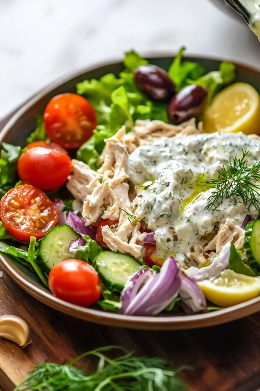 Mediterranean Tzatziki Chicken Salad