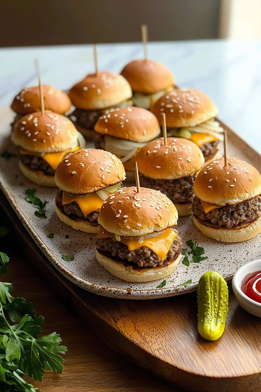 Mini Beef Cheeseburger Sliders