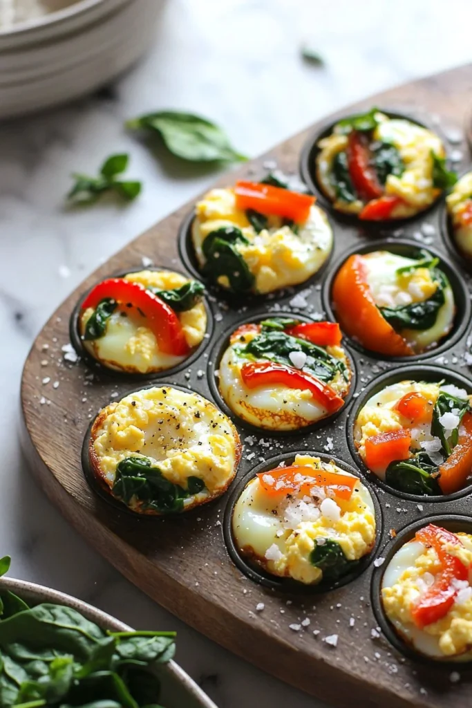 Delicious muffin tin egg bites ready to serve for breakfast or snacks