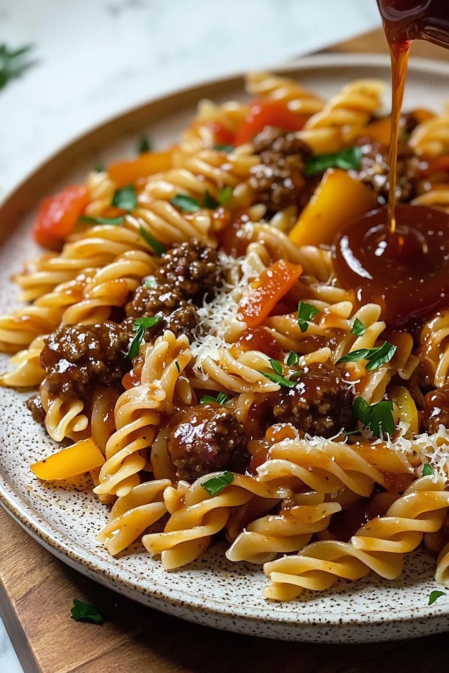One-Pot Honey BBQ Beef Pasta