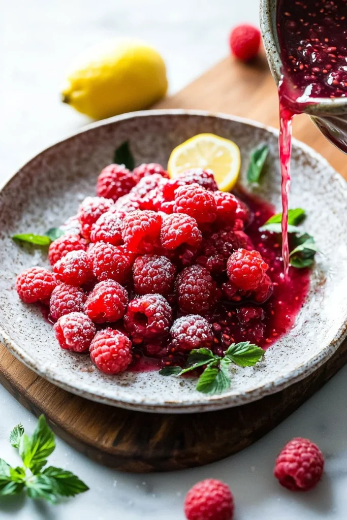Delicious Raspberry Cake Filling ready for use in cakes and pastries