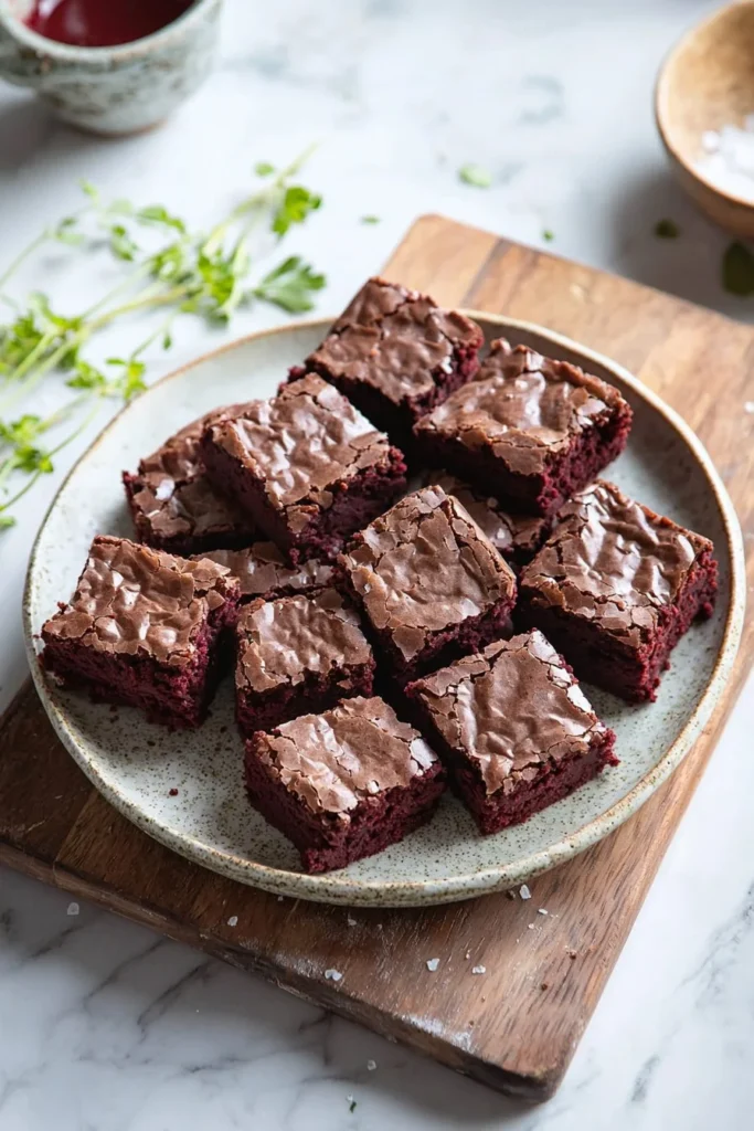 Delicious red velvet brownies with cream cheese frosting and a rich texture