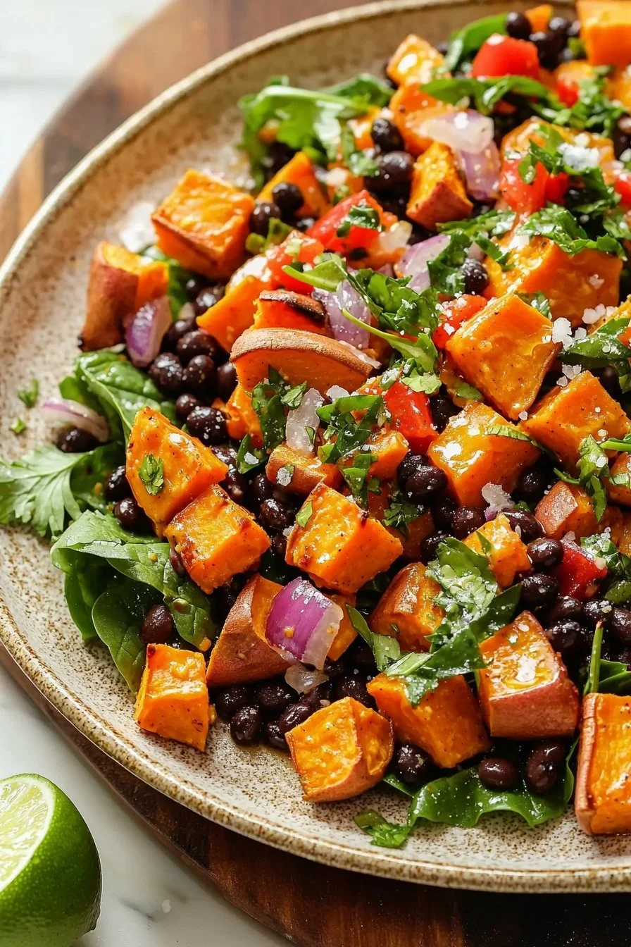 Roasted Sweet Potato Black Bean Salad