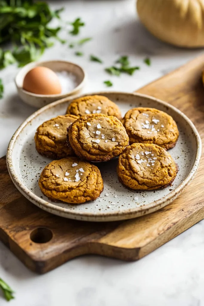 Soft pumpkin cookies with a warm, spiced flavor and fluffy texture.