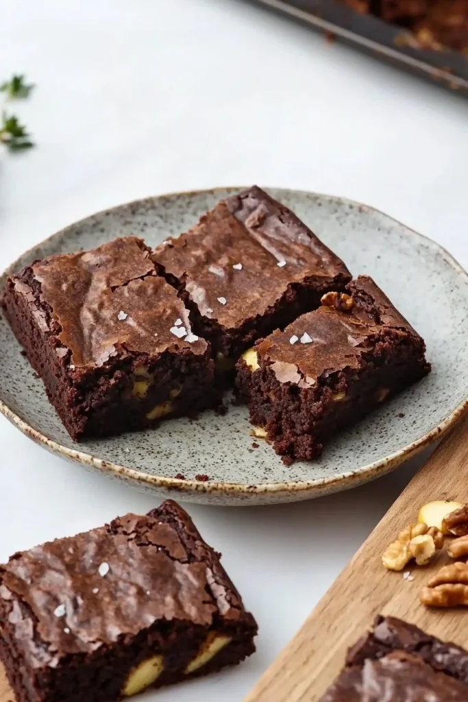 Delicious sugar-free apple brownies freshly baked and ready to enjoy.