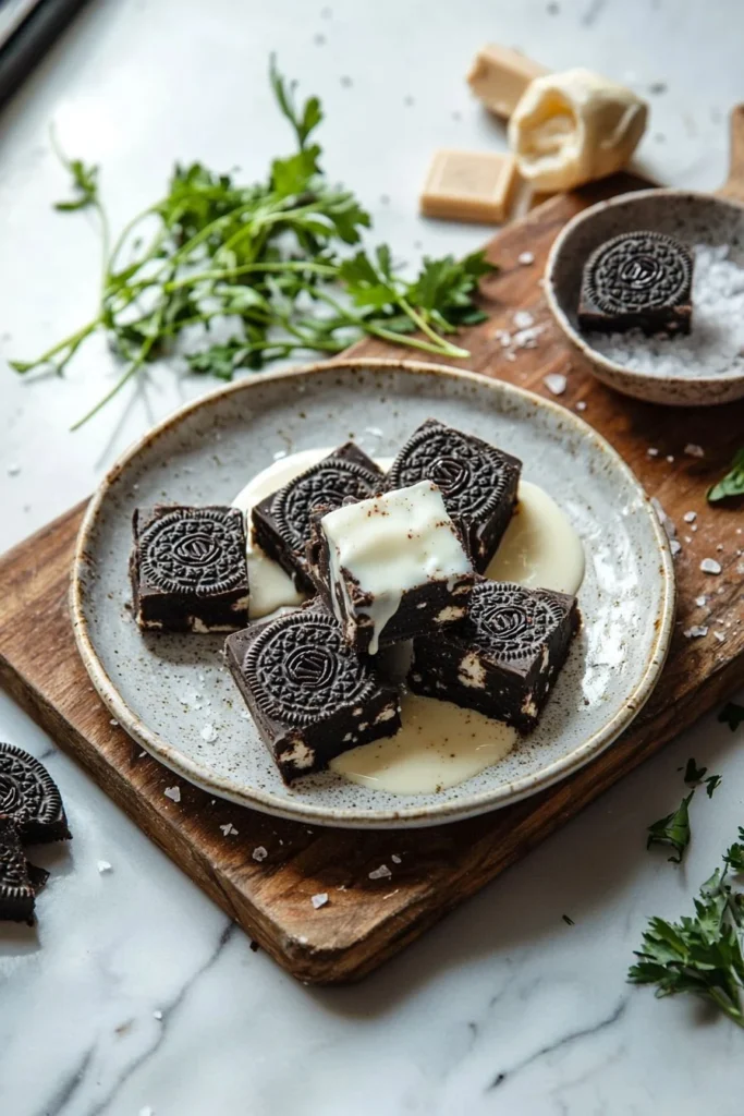 Delicious 3-ingredient Oreo Fudge ready to be enjoyed