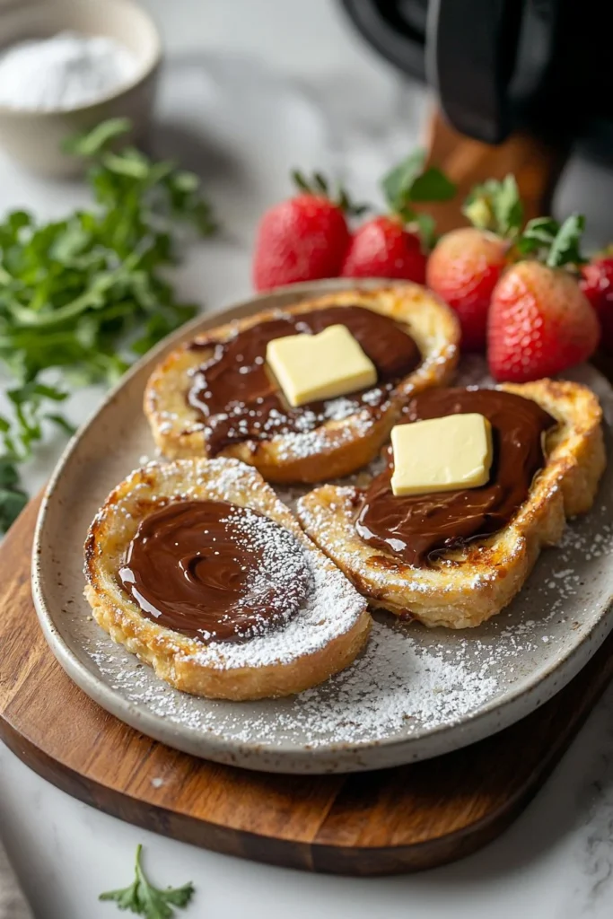 Delicious Air Fryer Nutella toast pies, golden brown and ready to enjoy.