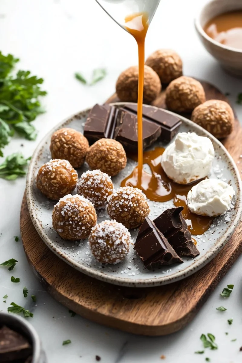 Delicious Biscoff Caramel Truffles with a rich caramel center and cookie coating