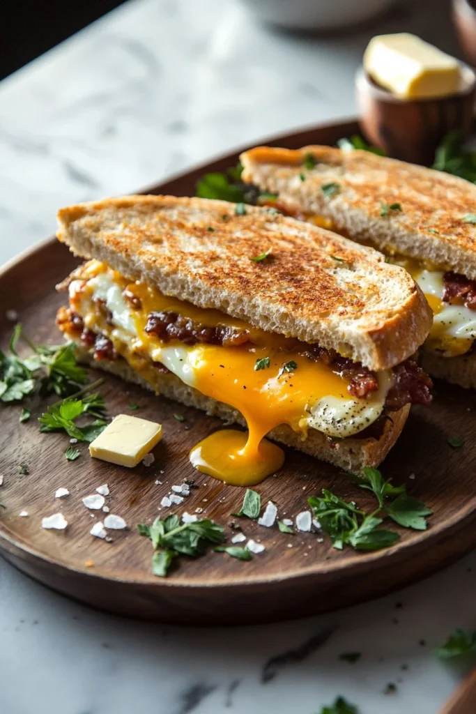 Delicious Blackstone Breakfast Paninis served on a plate