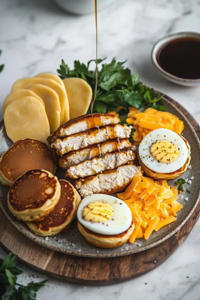 Delicious Chicken Breakfast McGriddle Muffins served on a plate.