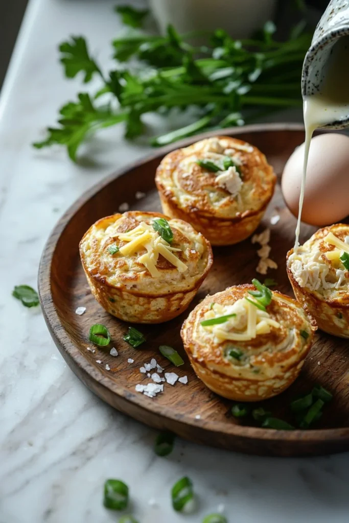 Savory Chicken Pancake Muffins freshly baked for a hearty breakfast.