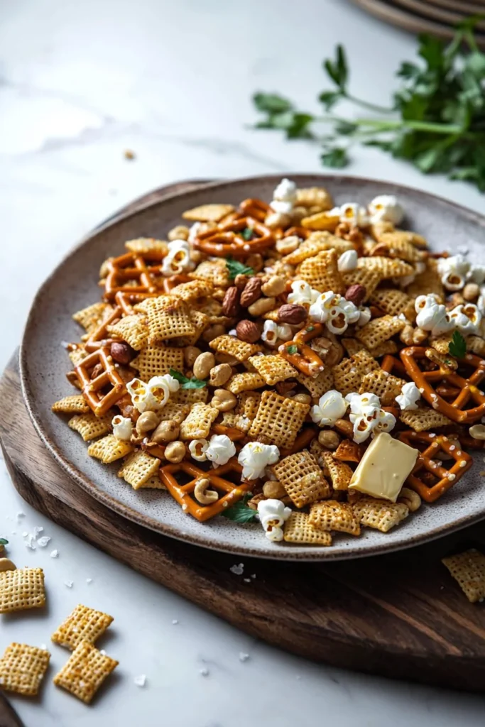 Delicious Firecracker Chex Mix with a spicy flavor twist.