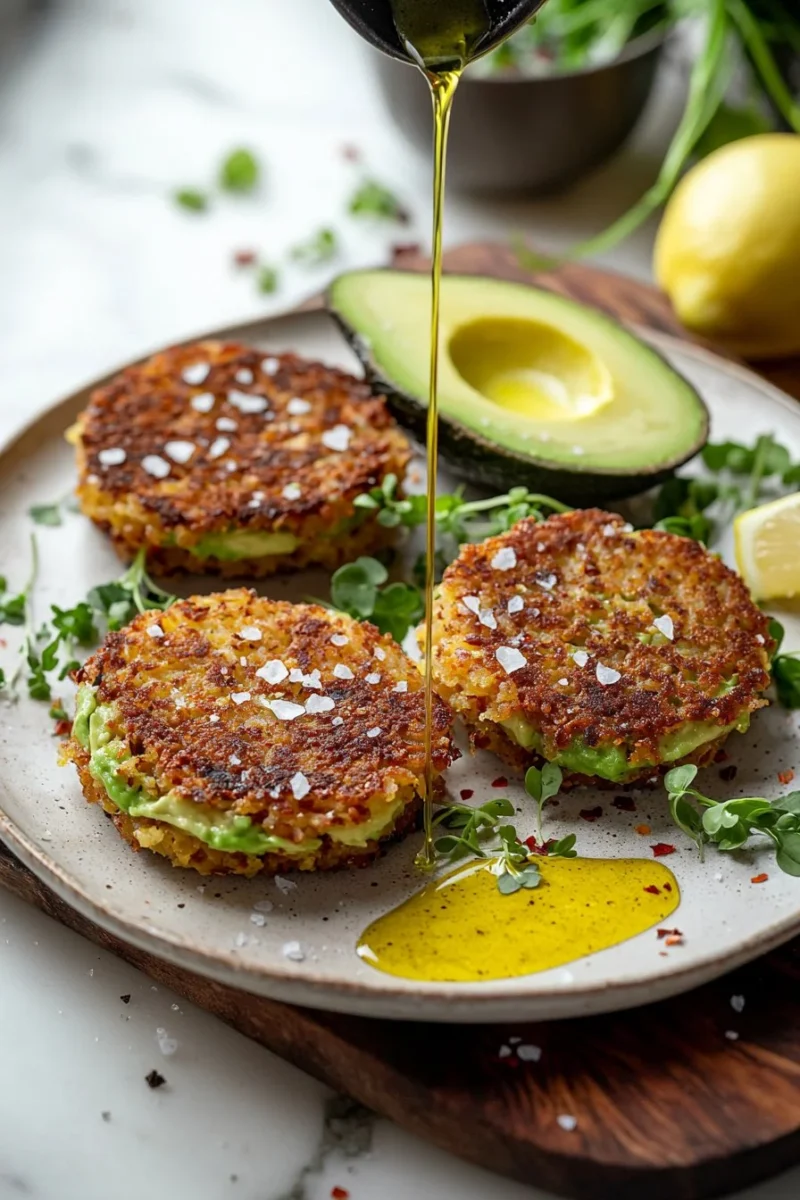 Delicious Hash Brown Avocado Toast topped with fresh ingredients