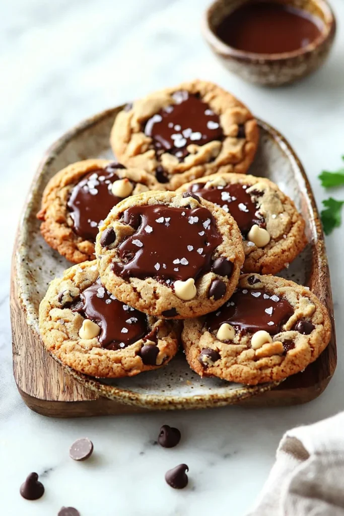Delicious hazelnut chocolate chip cookies with chunks of chocolate