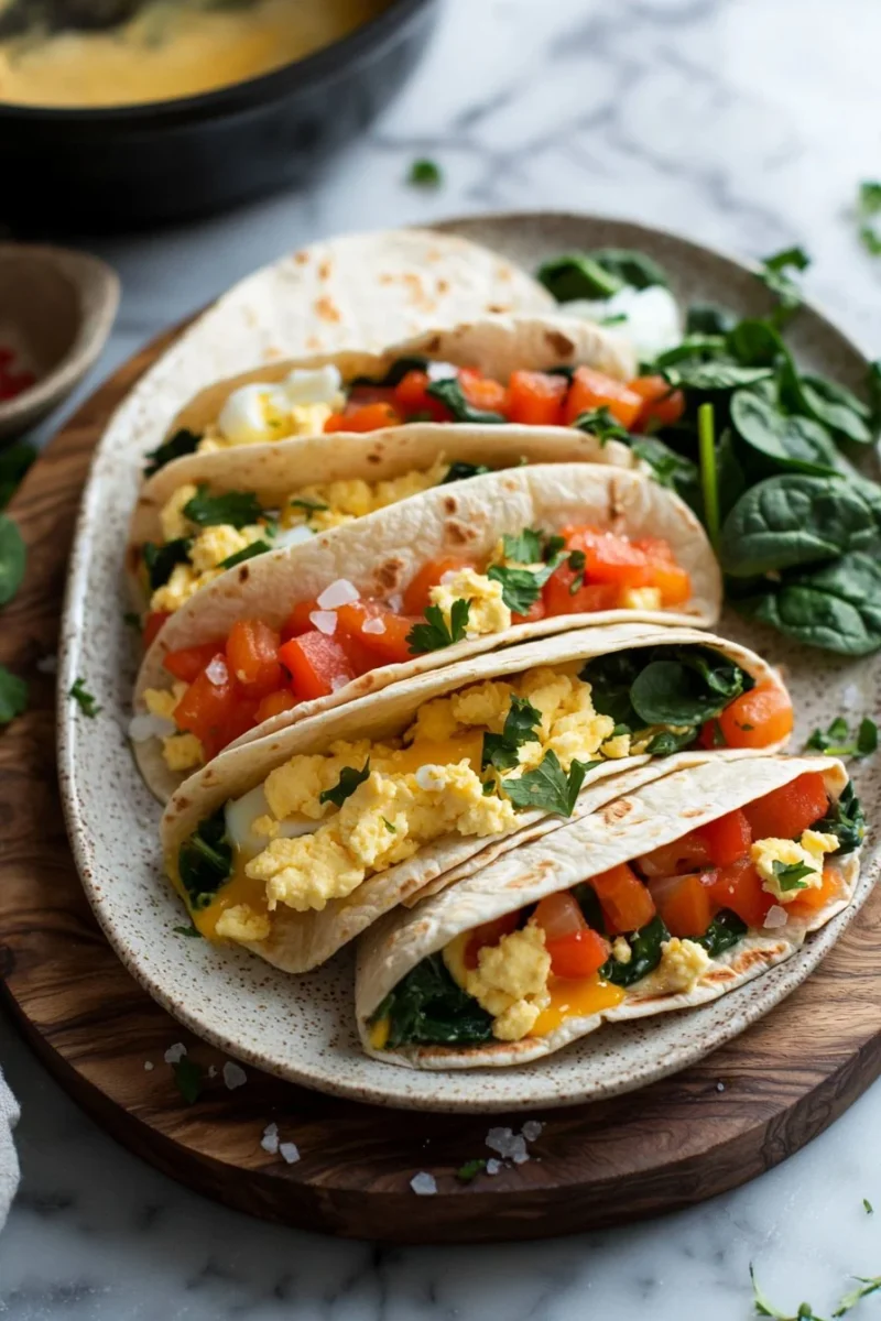 Delicious low carb breakfast burritos filled with healthy ingredients