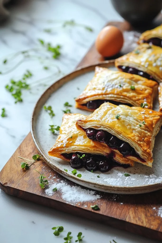Heavenly cherry turnovers with flaky pastry and cherry filling