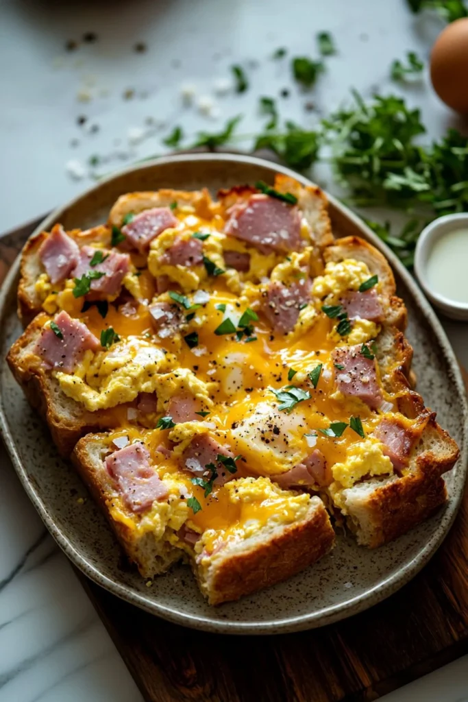 Delicious make-ahead breakfast casserole ready for easy morning meals