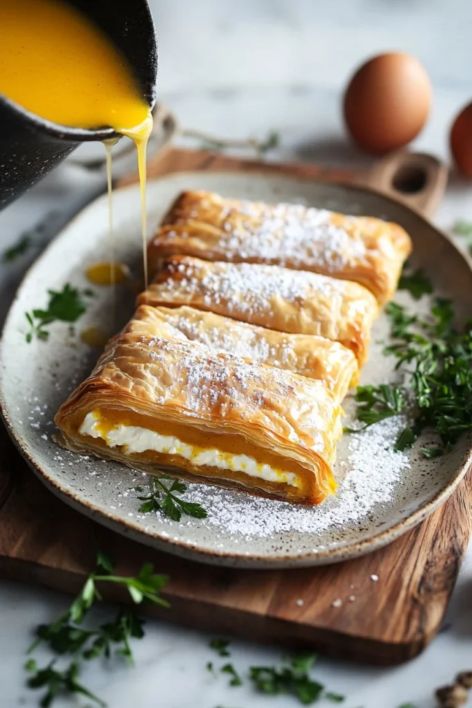 Delicious Pumpkin Cream Cheese Danish with flaky pastry and creamy filling