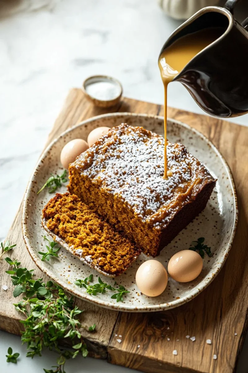 Delicious Pumpkin Spice Latte Cake topped with cream and spices