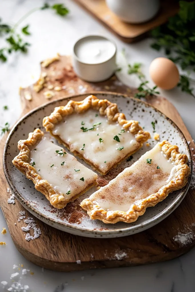 Delicious Snickerdoodle Pop Tart with cinnamon sugar topping