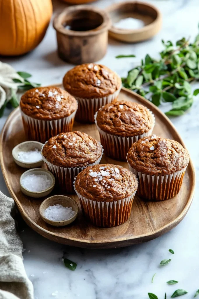 Delicious pumpkin muffins topped with spices and warm flavors, perfect for autumn.