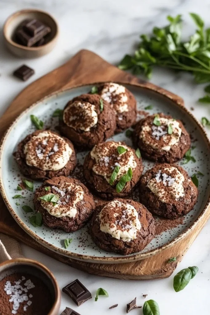 Freshly baked tiramisu cookies with coffee and mascarpone flavors