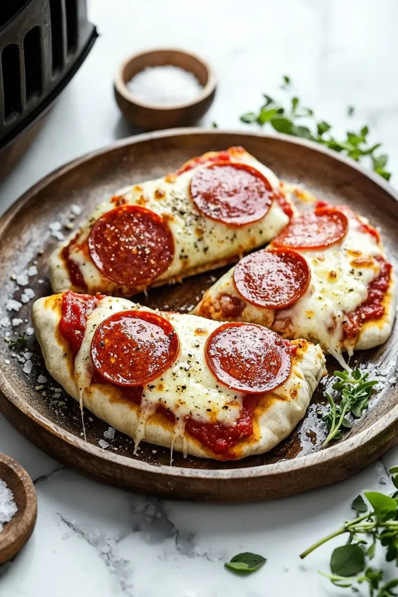Delicious Air Fryer Pepperoni Pizza Pocket with crispy crust and melted cheese