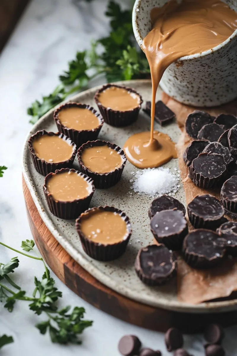 Delicious homemade Reese's Peanut Butter Cups on a plate